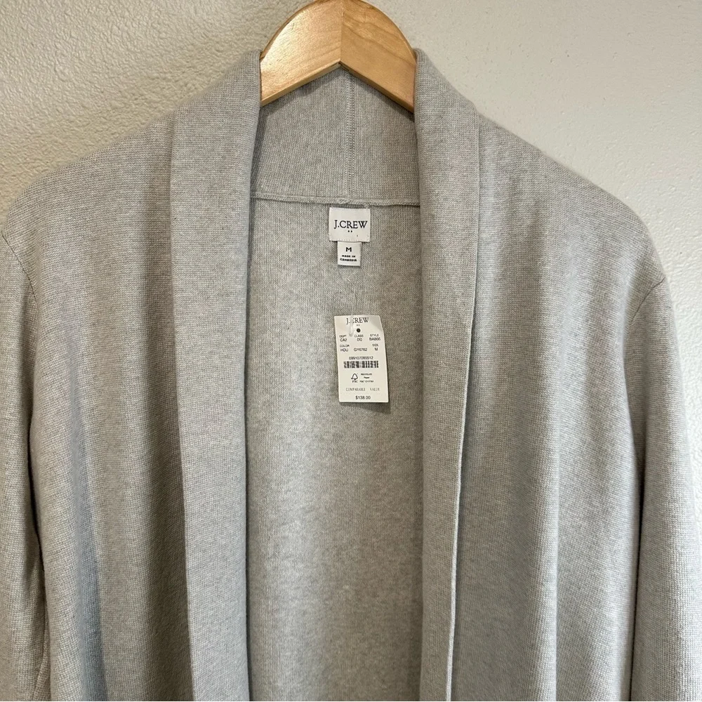 **NWT** J. Crew Women's Gray Open Front Cardigan